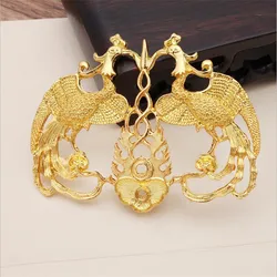 SIXTY TOWFISH 2 Piece DIY Jewelry Accessories 75*56.5mm Alloy Ancient Retro Style Materials Flower Charms
