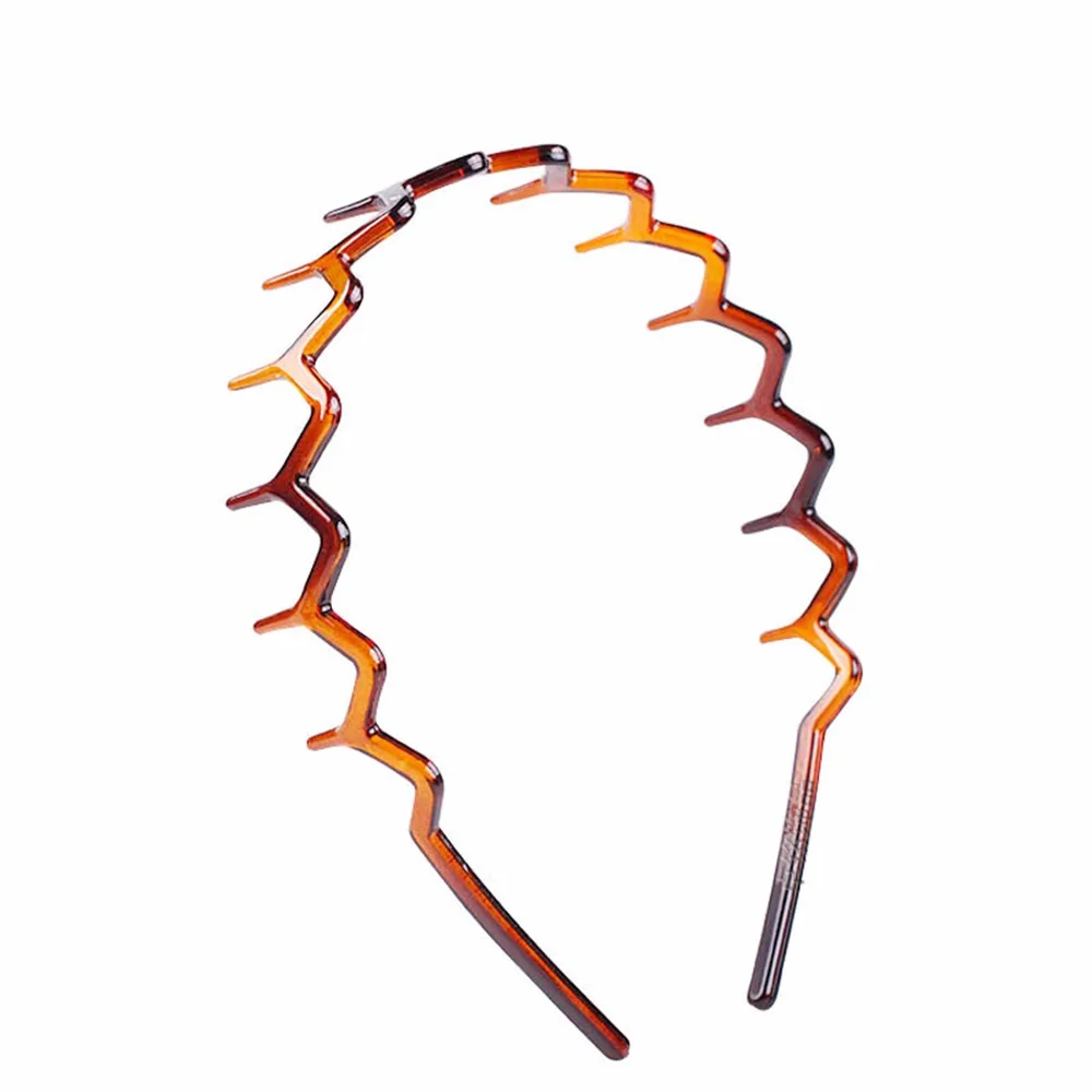 Men Women Unisex Hair Comb Zigzag Band Notched Headband Sport Headband Hairband Fashion Anti-slip Hairband For Face Washing