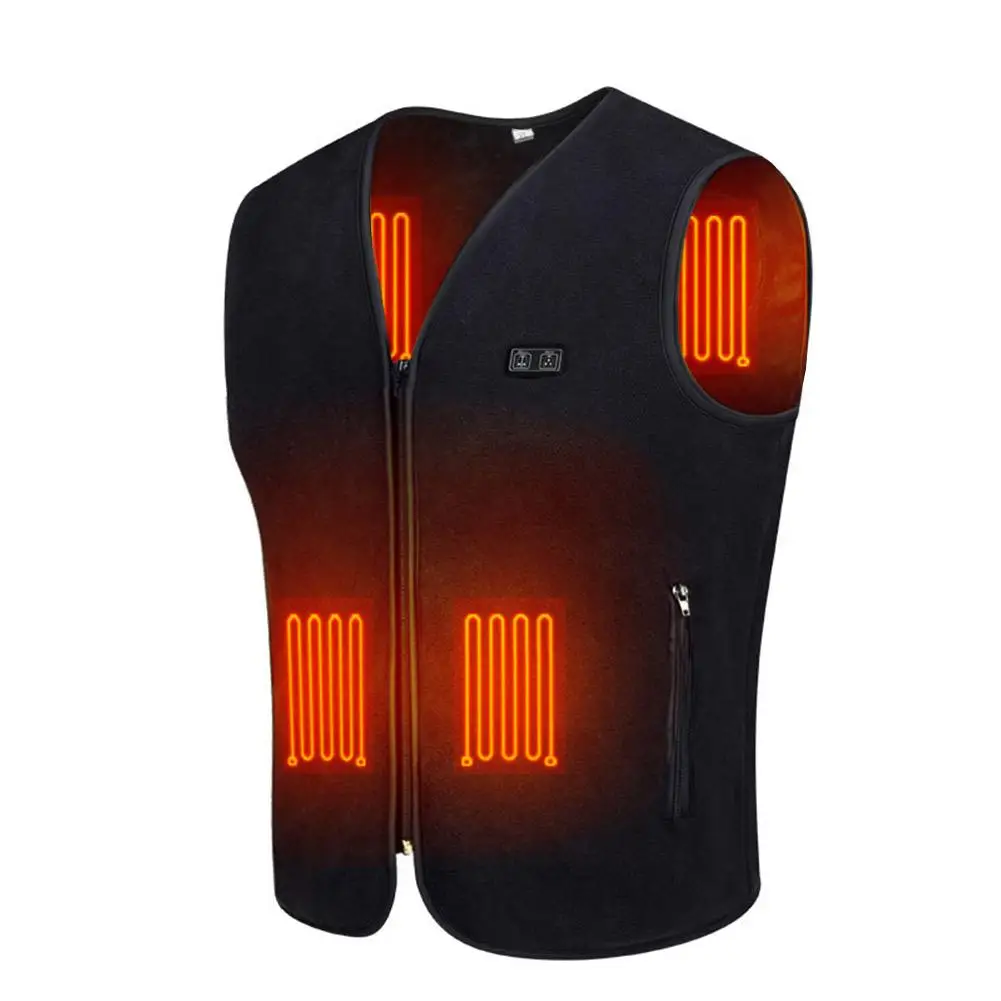 USB Heated Motorcycle Rider Vest Winter Heating Vest 3 Speeds Temperature Adjust Electric Washable Warm Riding Heated Jacket