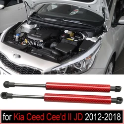 Fibra de carbono Lift Support Amortecedor, capô dianteiro, Suportes de gás, Modificar, Kia Ceed, Cee Stan II JD, 2012-2018, 2x