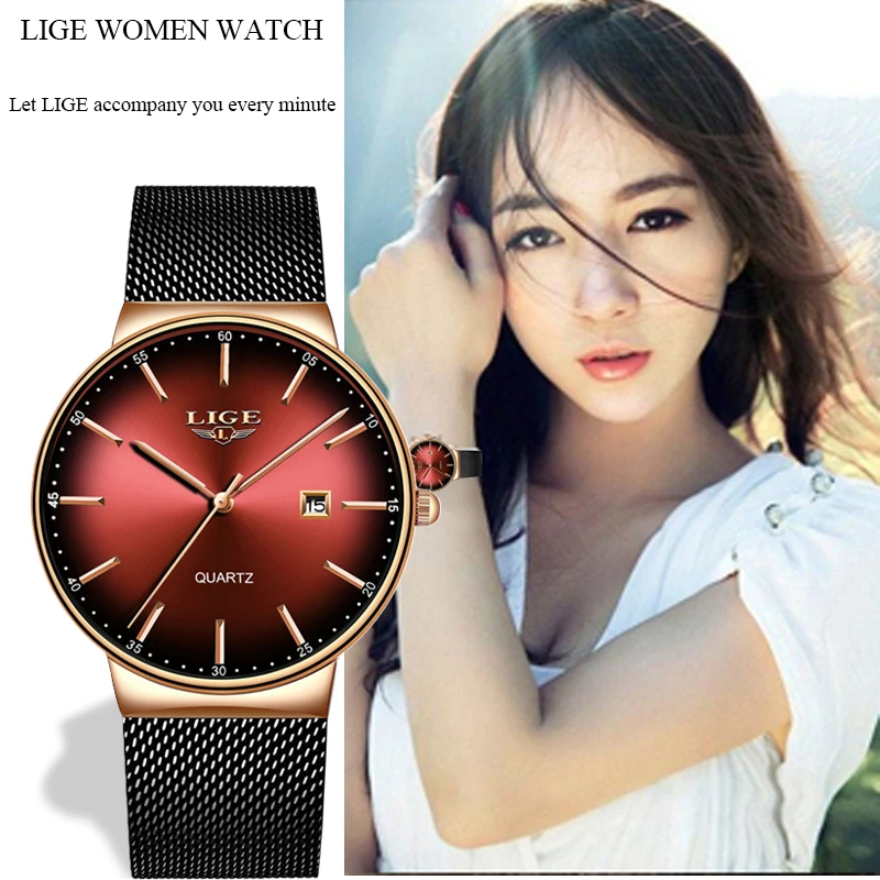 LIGE Brand Luxury Women Watches Fashion Quartz Ladies Watch Sport Relogio Feminino Clock Wristwatch for Lovers Girl Friend 2022