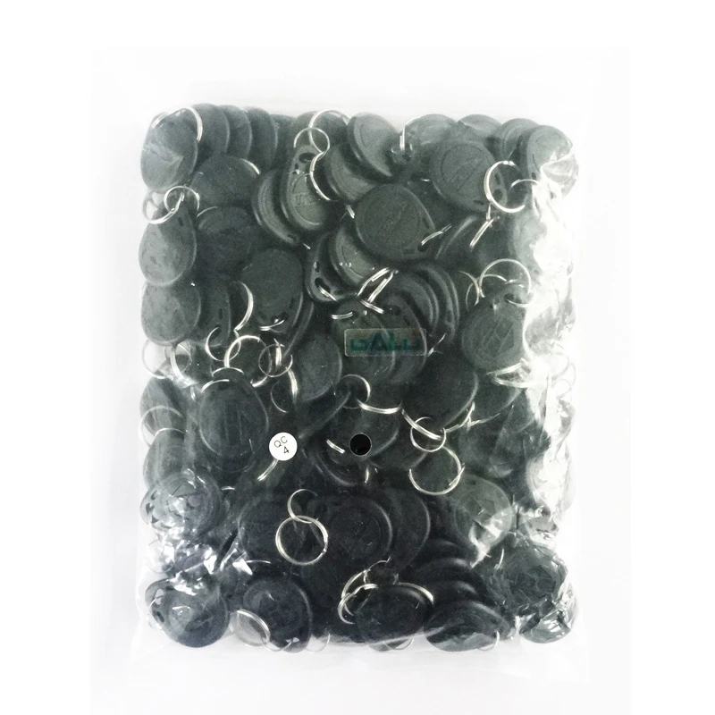 KINJOIN 100pcs/Bag 125Khz RFID Tag Proximity Keyfobs Ring Access Control Card 6 Colour for Access Control Card Reader