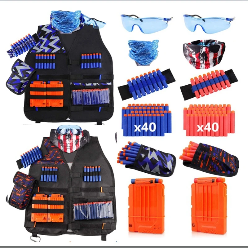 NERF Nitro Chaleco Táctico Niño – Kit Juego Aire Libre