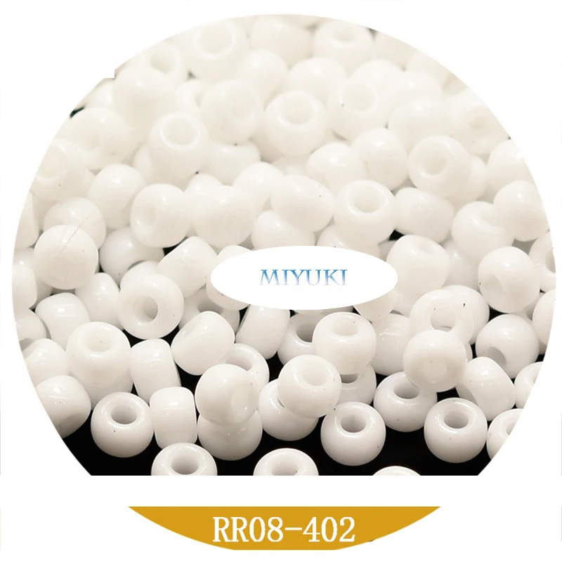 Ornament 3mm Beads Japan Miyuki Round Rocailles 8/0 3mm Beads Solid Color Series 5G Pack
