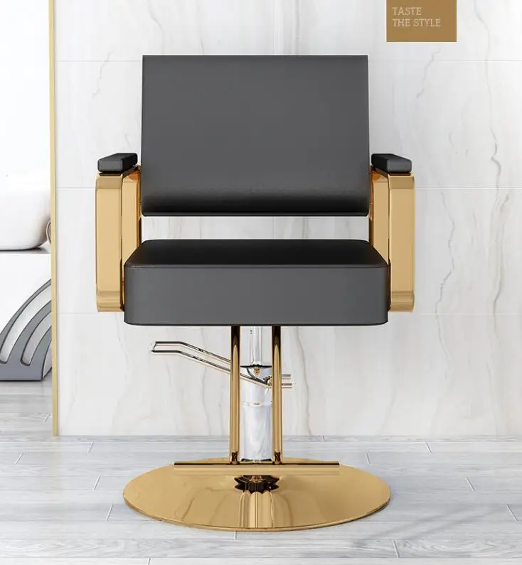 Online celebrity hairdresser\'s chair barber chair hair salon can be lowered and lifted hair cutting chair hair salon dyeing chai