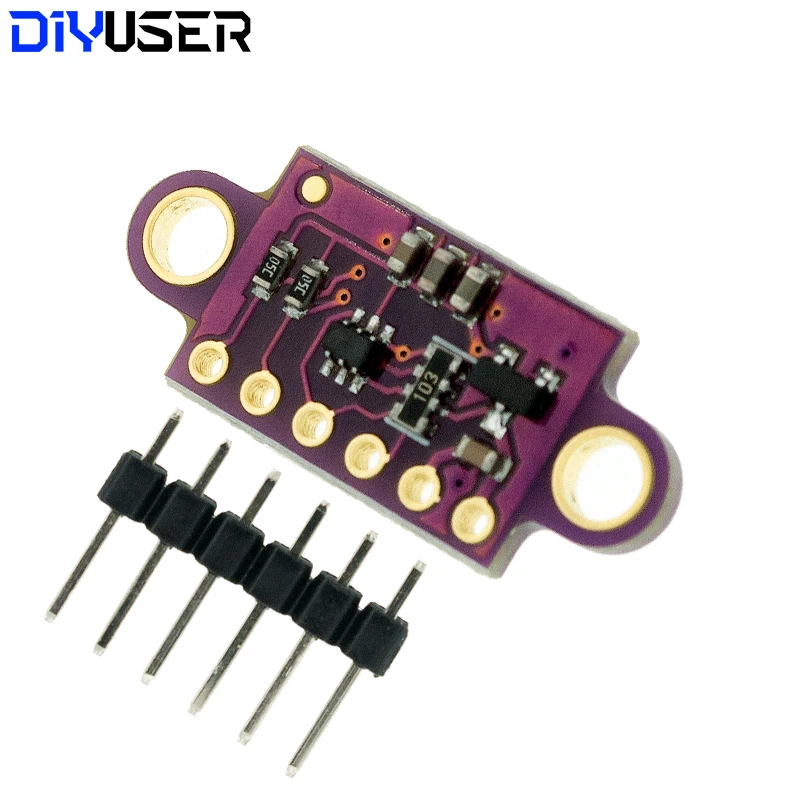 VL53L0X Time-of-Flight (ToF) Laser Ranging Sensor Breakout 940nm GY-VL53L0XV2 Laser Distance Module I2C IIC 25MM*10.7MM