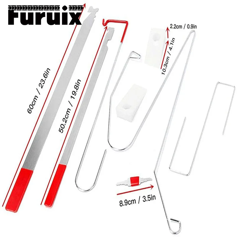 Imagem -02 - Universal Car Door Emergency Chave de Abertura Chave Perdida Bloqueio Desbloquear Abertura Opem Tools Kit Bomba de ar Auto Acessórios do Carro Peças Pcs por Conjunto