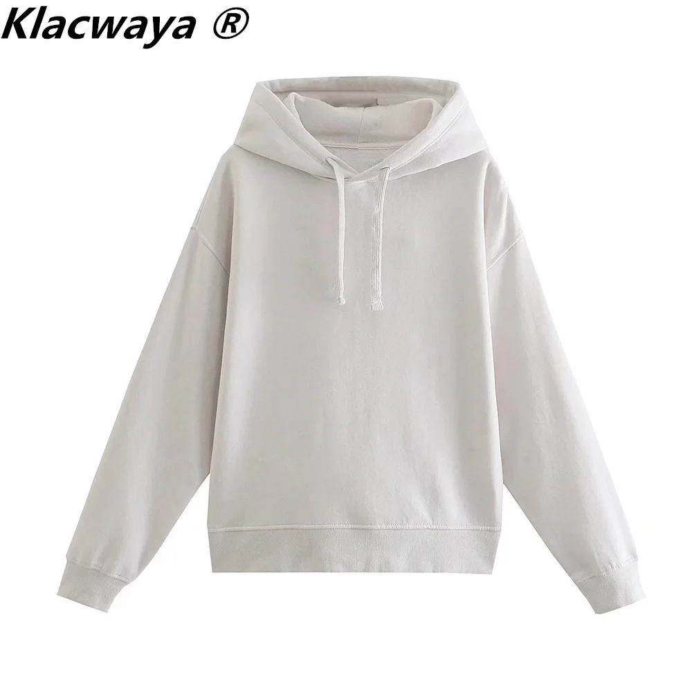 Klacwaya Hoodies Sweatshirt frauen Winter Kleidung Sweatshirt Kapuze Pullover Tops Vintage Kleidung Weibliche Lange Hülse Schwarz Hoodie