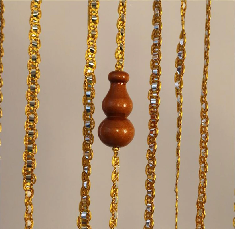 ZiDeTang Glitter S Style Gourd Beads Door Curtain Partition for Home Room Divider Hotel Cafe Interior Decoration Tassel  Curtain