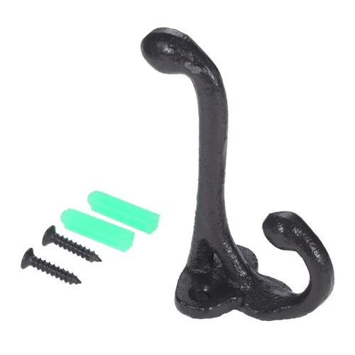 DRELD 1pcs Cast Iron Wall Mounted Hooks Hanger Keys Holder Retro Key Hanger Coat Hat Towels Racks Kitchen Bathroom Accessories