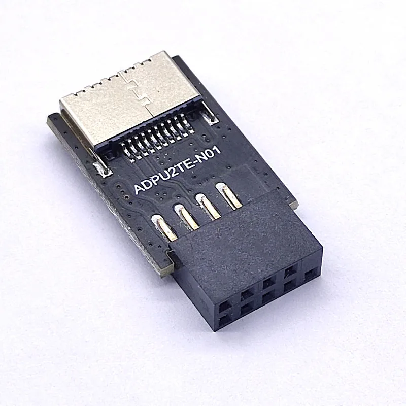 USB2.0 Internal Header to USB 3.1/3.2 Type C Front Type E Adapter TYPE-E 20pin to 9pin Converter for Motherboard Connector Riser