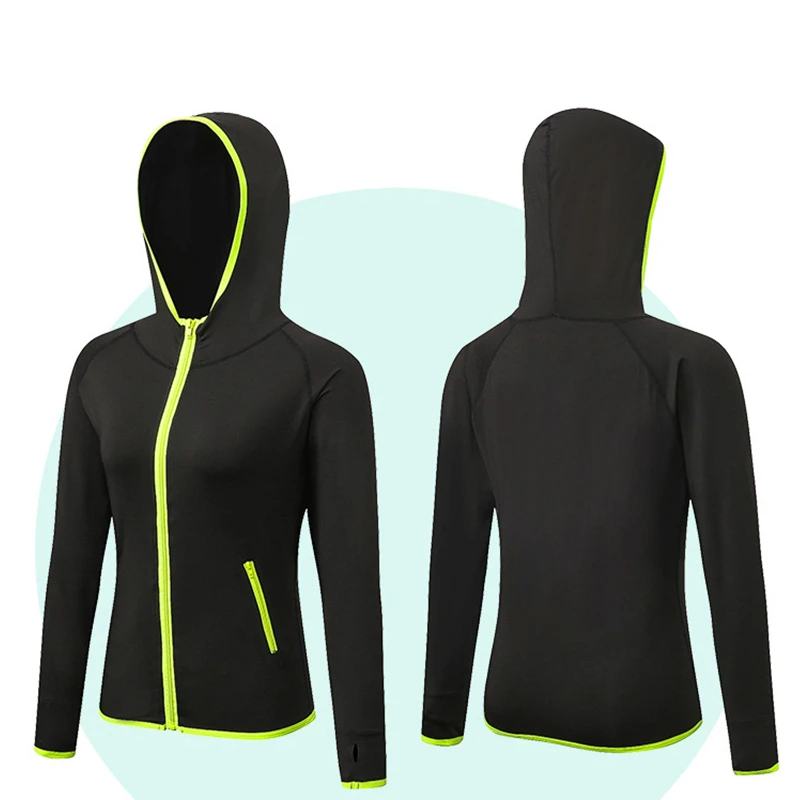 Customize LOGO Women Hoodies Zip Up Running Jacket Quick Dry Long Sleeve Sports Gym Sweatshirt Yoga Fitness Zipper Outwear Tops