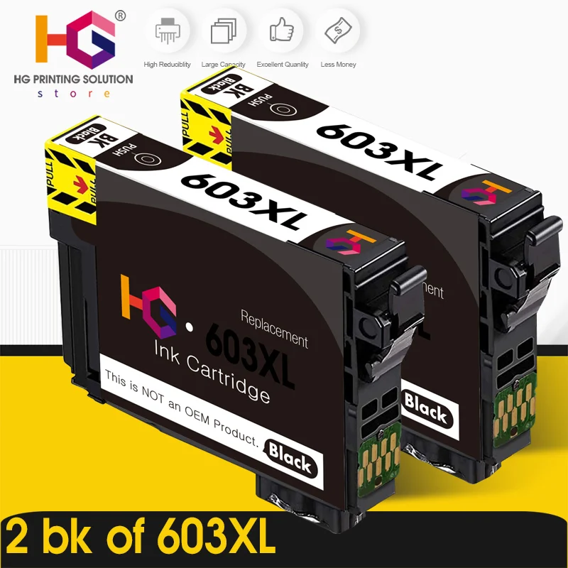 Replacement for EPSON 603XL 603 T603XL E-603XL T603 XL ink cartridges For XP-2100 XP-2105 XP-3100 WF-2830 WF-2850