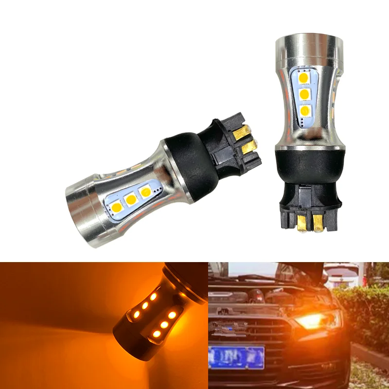 

10x Canbus PW24W PWY24W LED Car Light Turn Signal Lamp Bulbs For Audi A3 A4 A5 Q3 Volkswagen MK7 Golf CC Ford Fusion