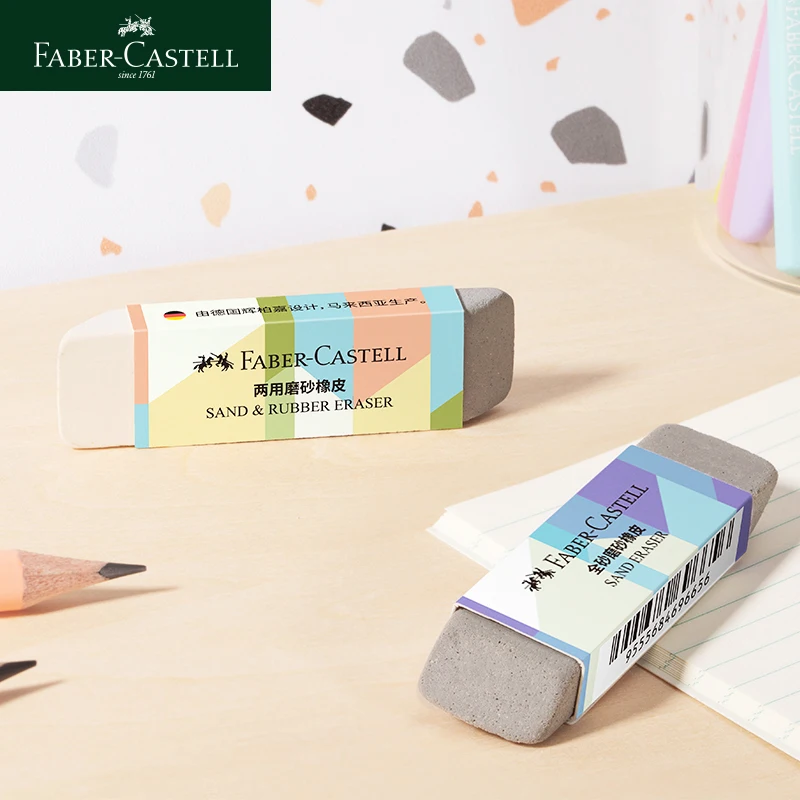 

Faber-Castell Dual Purpose Student Frosted Eraser Full Frosted Erasers Special Use for Ballpoint Pen School and Writing Supplies