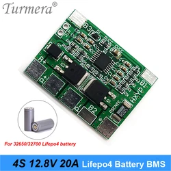 32650 LifePO4 1s 2s 4s 3.2v 6.4v 12.8v BMS Lithium Iron Battery Protection Board for LifePO4 32650 32700 Battery Balance Turmera