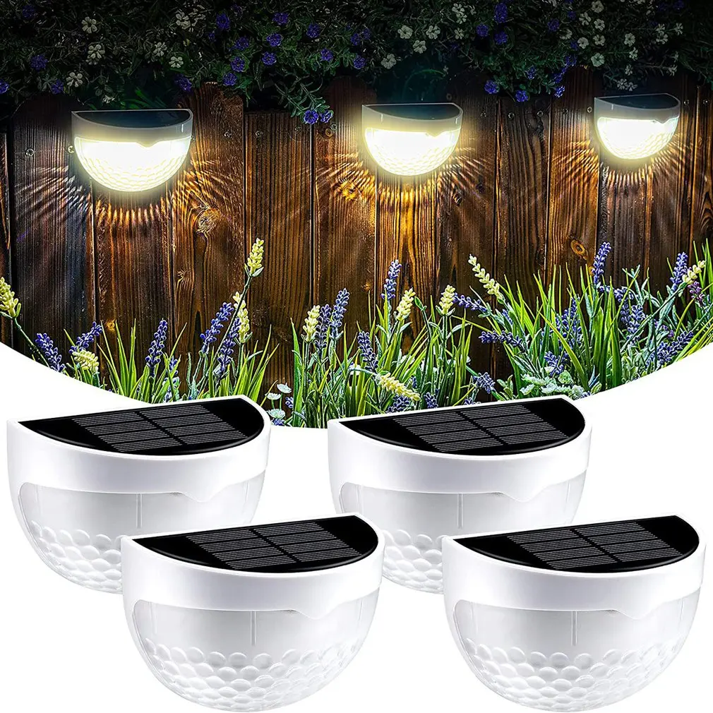 

2 Pcs Rainproof Fence Light 6LED Water Drop Stair Durable Light Outdoor Shadow Night Light Wall Lamps Garden Decoration Light