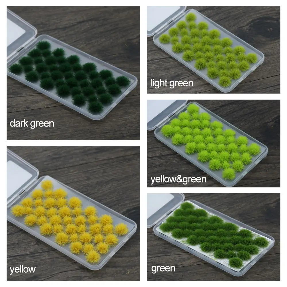 39/50PCS/Set Realistic Flower Grass Tufts Simulation Model Sand Scene DIY Material Miniature Grass Bushes Plant Cluster Scenery