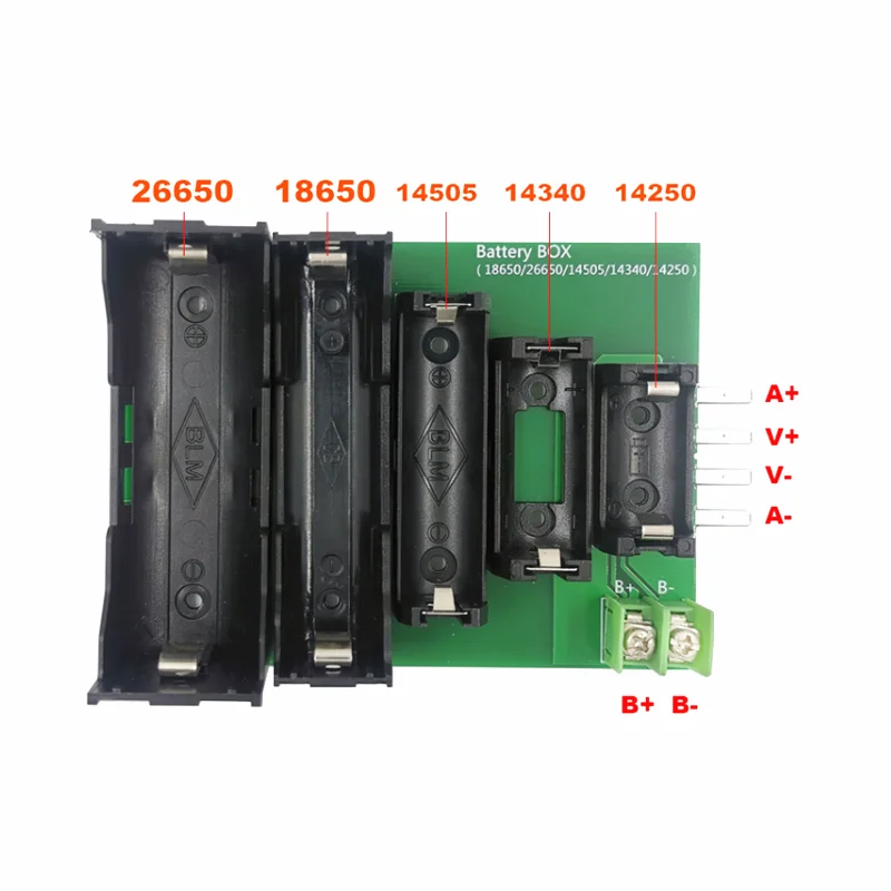 Battery Capacity Tester Box for 18650/26650/14505/14340/14250 Lithium Battery