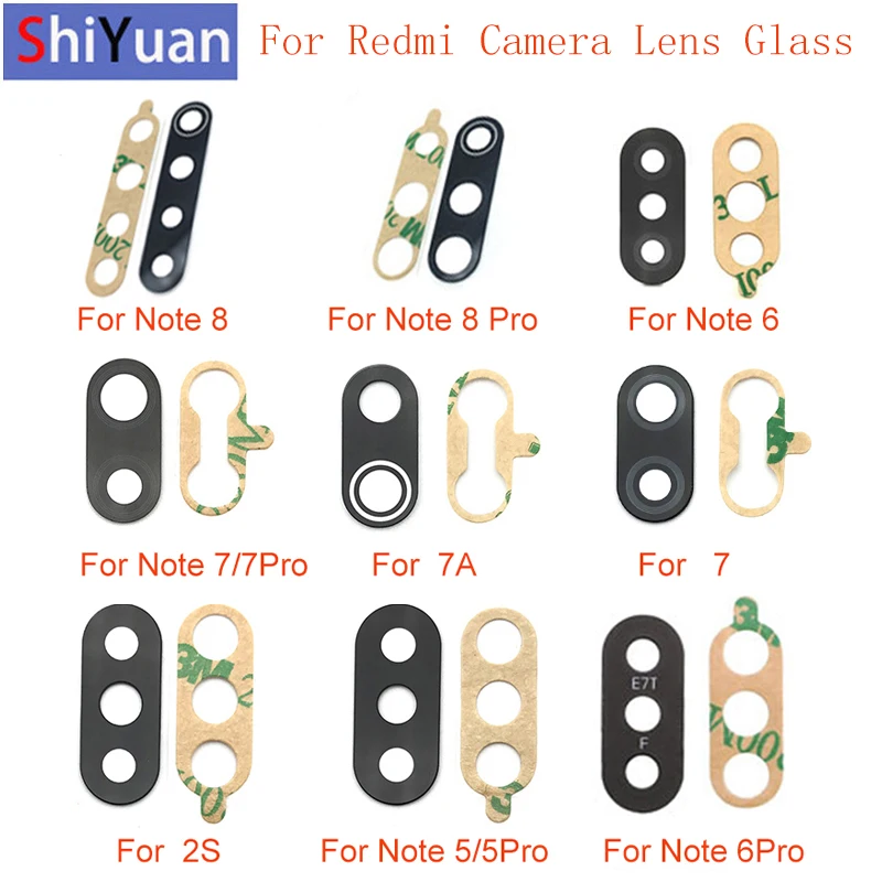 Rear Back Camera Lens Glass Replacement For Xiaomi Redmi K30 K30Pro K20 Note 8 8Pro Note 7 6 5 S2