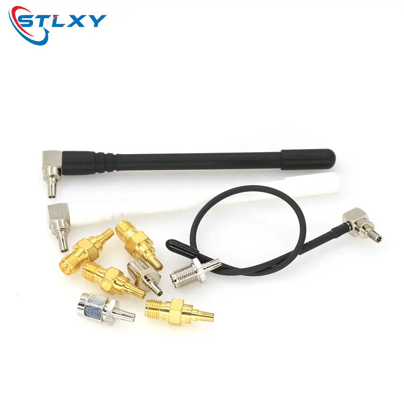 Stlxy CRC9 wireless router antenna 3G 4G wireless router antenna 5dbi gain CRC9 adapter CRC9 male plug to SMA female jack