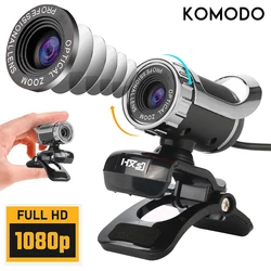 Webcam Met Microfoon 1080P 360 ° Rotatie Hd Webcam Computer Camera Usb Camera Voor Desktop Pc Laptop Handmatige Focus streaming