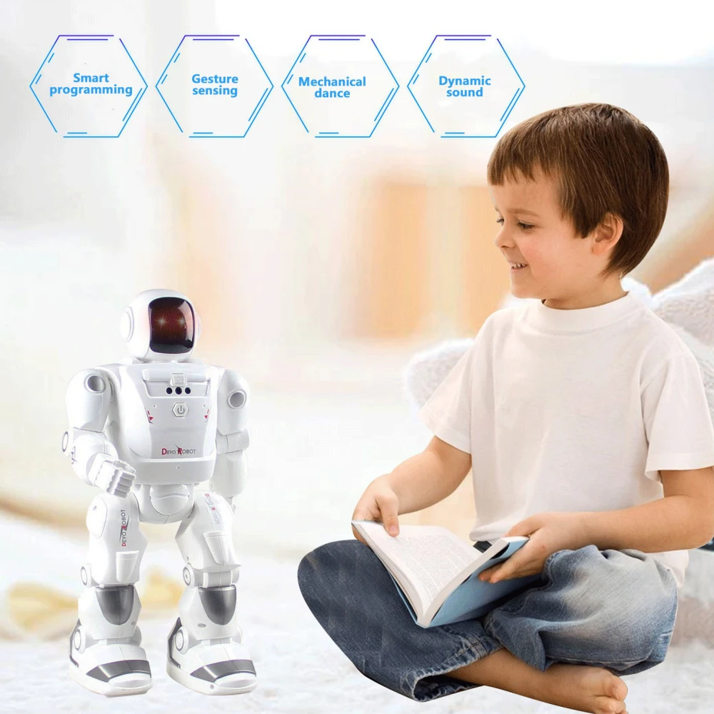 Intelligent Infrared Remote Control Induction Robot Programming One Click Demo Walk Glide Switch Dancing Puzzle Education RC Toy