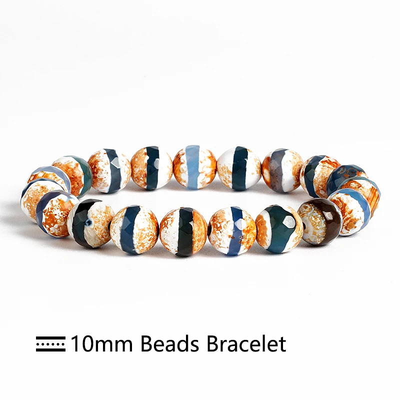 Fashion Tibetan Agates Bracelets Men Nature Stone Blue Eye Beads Energy Bracelets for Women Reiki Amulet Yoga Healing Jewelry