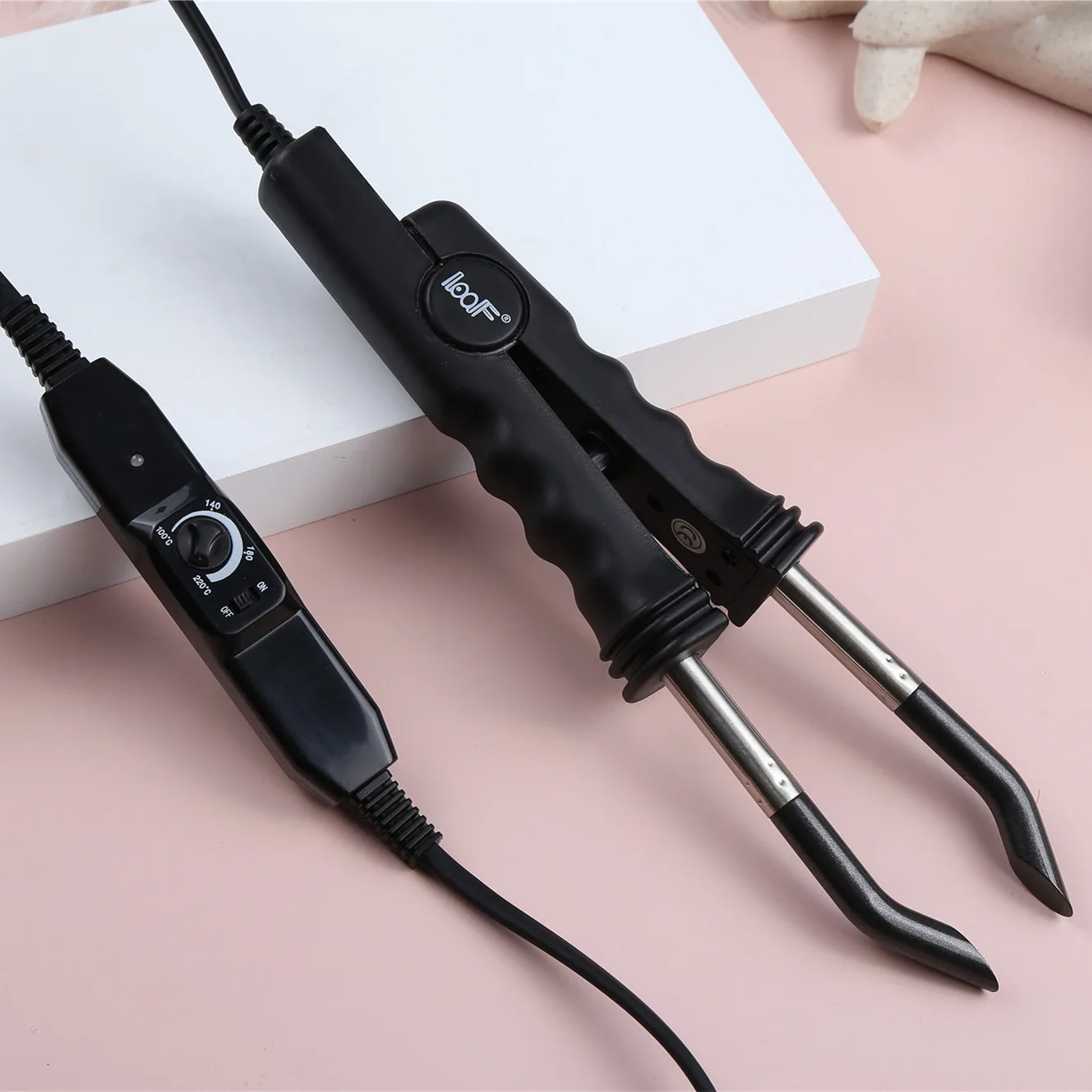 High Quality Loof Fusion Hair Extension Iron Keratin Bonding Tools Adjustable Temperature Fusion Heat Connector+EU/US/UK/AU plug