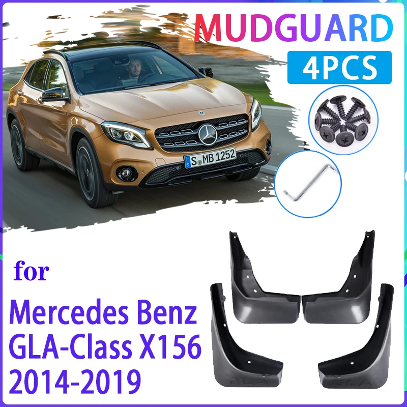 Car Mud Flaps for Mercedes Benz GLA Class X156 2014~2019 180 200 220 250 260 45  Mudguard Splash Guards Fender Auto Accessories