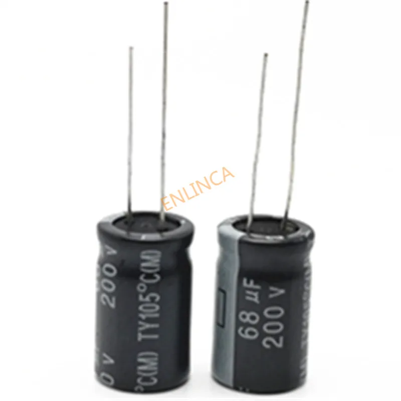 10 pçs/lote 200V UF 68 68000nf 13*20 20% RADIAL capacitor eletrolítico de alumínio 20%