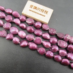 APDGG Wholesale 5 Strands Big Natural Purple Tooth Shell  Pearl Beads 15'' Loose Beads Jewelry Making DIY
