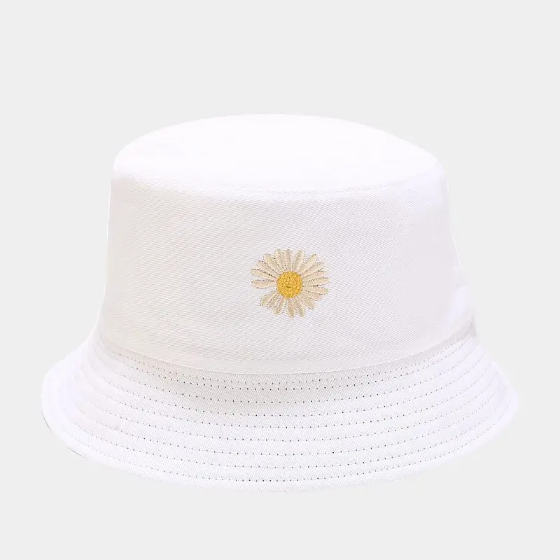 2020 Cotton Flower Two Sides Embroidery Bucket Hat Fisherman Hat Outdoor Travel Hat Sun Cap for Men and Women 176