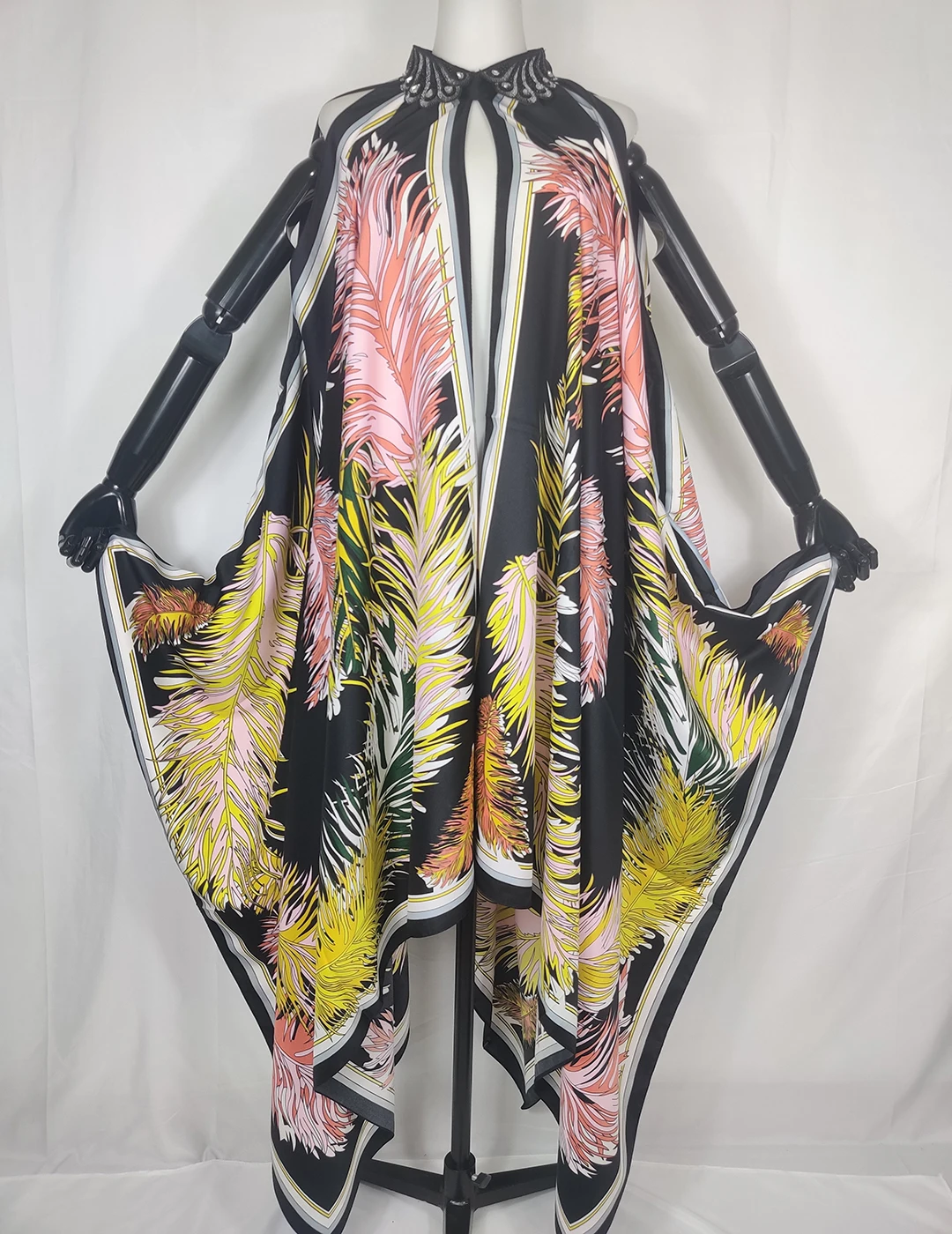 Kimono bohemien stampato floreale a mezza manica da donna elegante europeo moda estiva Beach Party abbigliamento Casual per donna