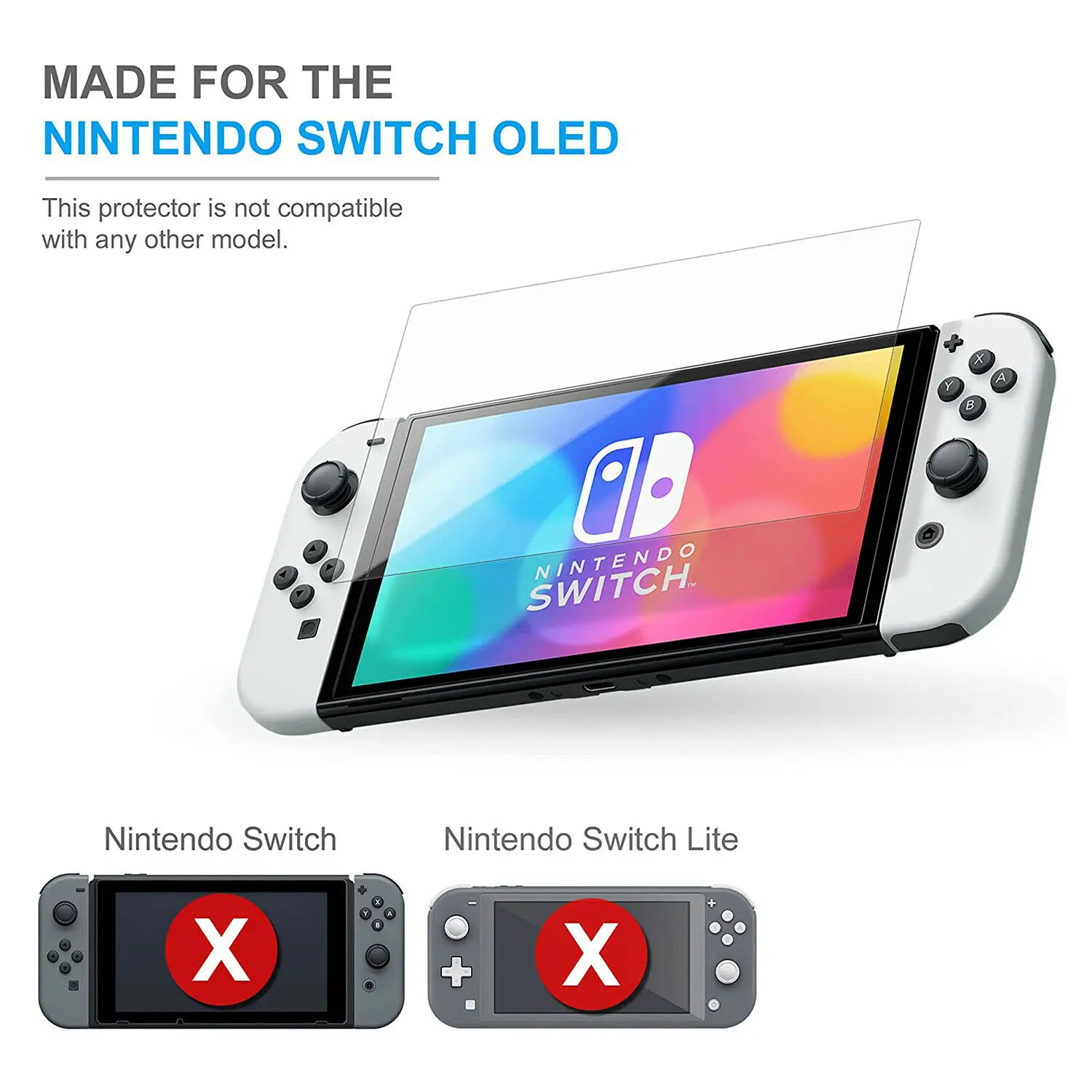 ฟรีโปร่งใสชัดเจนแบบ HD ป้องกันหน้าจอฟิล์มกระจกนิรภัยบางเฉียบสำหรับ Nintendo สวิทช์ OLED คอนโซลอุปกรณ์เสริม