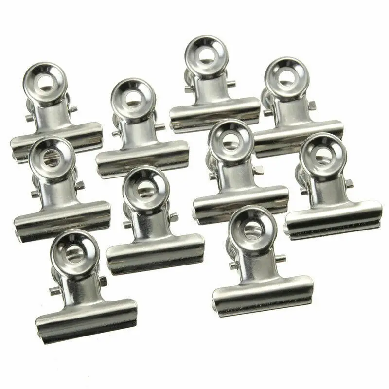 20Pcs Stainless Steel Chip Bag Clips For Air Tight Seal Grip Food Sealing Clamp Clip Powder Food Package Bag Clip