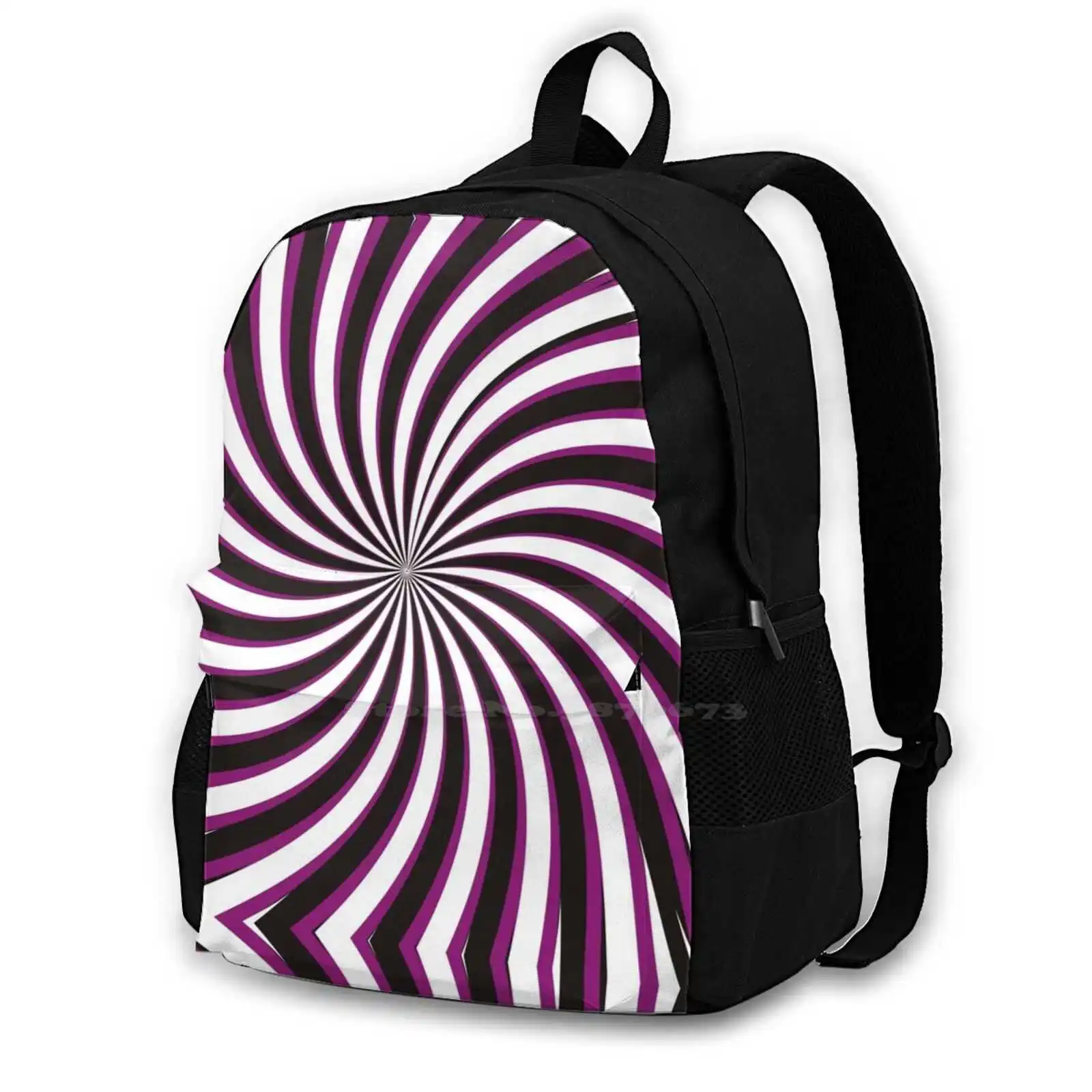 4 Teen College Student Backpack Laptop Travel Bags Mauve Whirlwind Modern Original