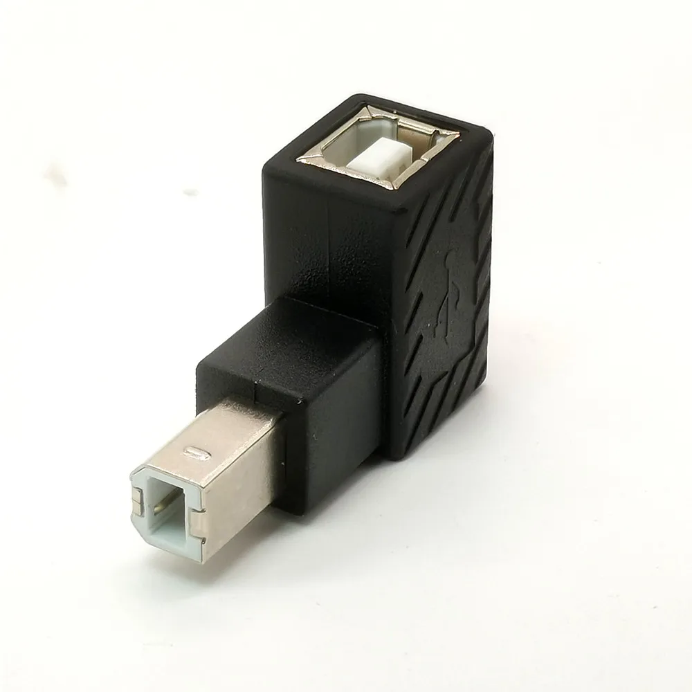 USB ADAPTER TYPE B MALE TO FEMALE RIGHT ANGLE 90 DEGREE UP&DOWN&LEFT&RIGHT ADAPTOR USB 2.0