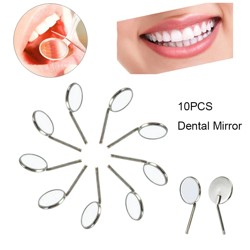 

New 10pcs/set Dental Mouth Mirror Reflector Dentist Equipment Stainless Steel Dental Mouth Mirror Oral Care Tool Set Kit