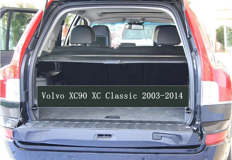 Rear Cargo Cover For Volvo XC90 XC Classic 2003-2014 Privacy Trunk Screen Security Shield Shade Black Beige Auto Accessories