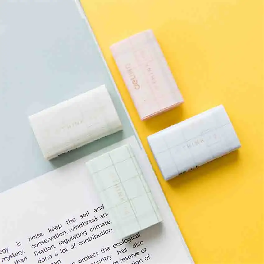 1PC Portable Candy Color Rubber Erasers 4B Art Drawing Eraser For Office School Student Pencil Eraser Supplies Stationery Tools