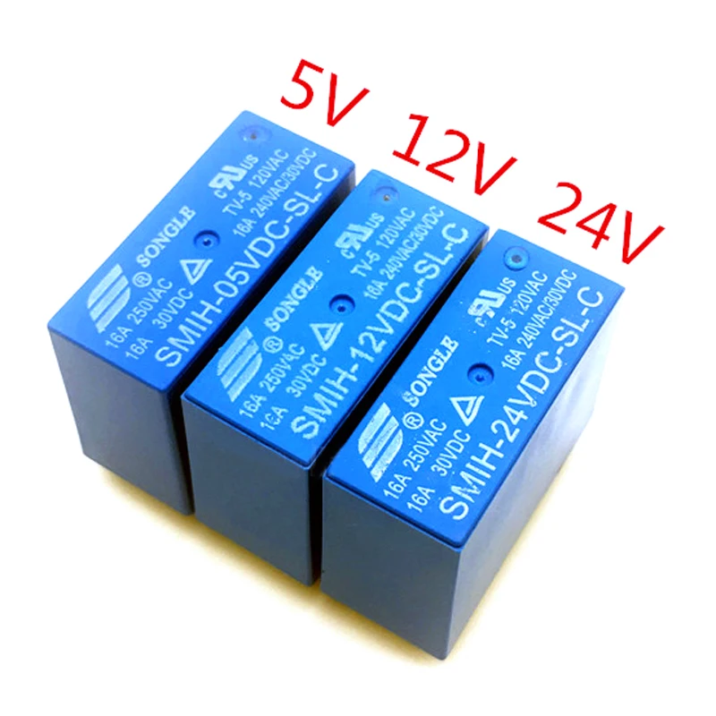 

50PCS/lot Power relays SMIH-05VDC-SL-C SMIH-12VDC-SL-C SMIH-24VDC-SL-C 5V 12V 24V 16A 8PIN