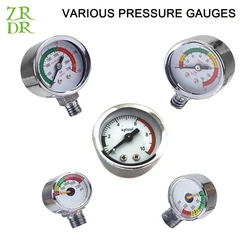 ZRDR aquarium CO2 accessories pressure gauge, high pressure and low pressure gauge for CO2 regulator generator accessories