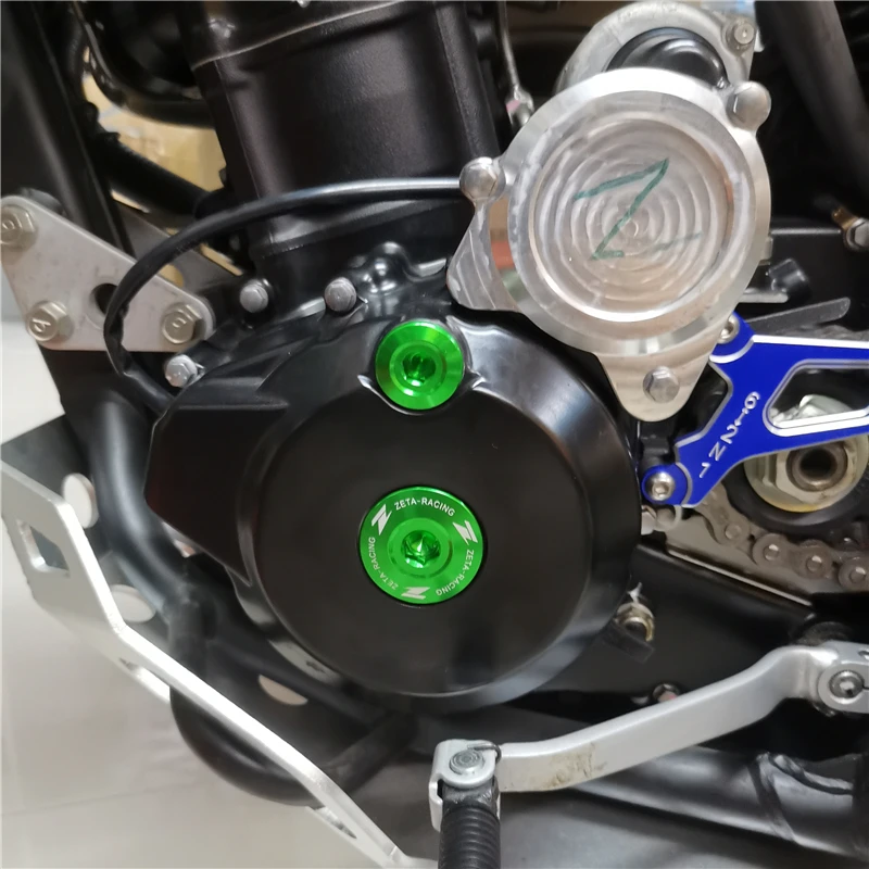 Dla KAWASAKI KLX250 KLX250S KLX250SF D-TRACKER 2006-2020 akcesoria motocyklowe CNC pokrywa silnika otwór dekoracyjne śruba pokrywa