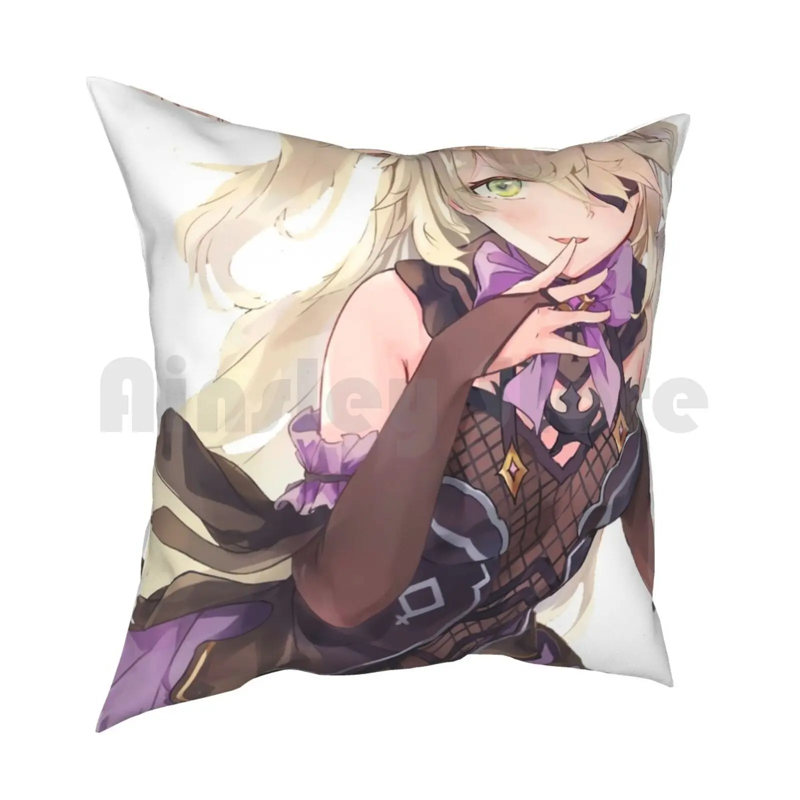 Fischl-Genshin Impact Pillow Case Printed Home Soft Throw Pillow Genshin Impact Genshin Anime Game Movies Meme Genshin