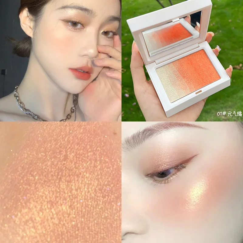 Xuan Farbe Gesicht erröten Palette erröten Pulver natürliche rosa Wange wasserdicht lang anhaltende Farbverlauf Farbe dauerhafte Kosmetik