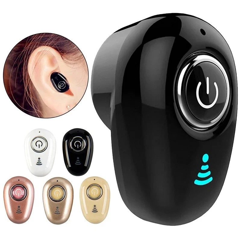 S650 Mini Wireless Bluetooth Earphone Handsfree In-Ear Stereo Headset with Mic Invisible Earbuds Earphone for xiaomi iPhone xr