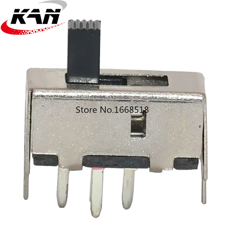 50PCS SS-13F03 1P3T Single pole three throw 3 Position slide switch DIP 4 pin verticle type with 2 fixed pin for hair dryer