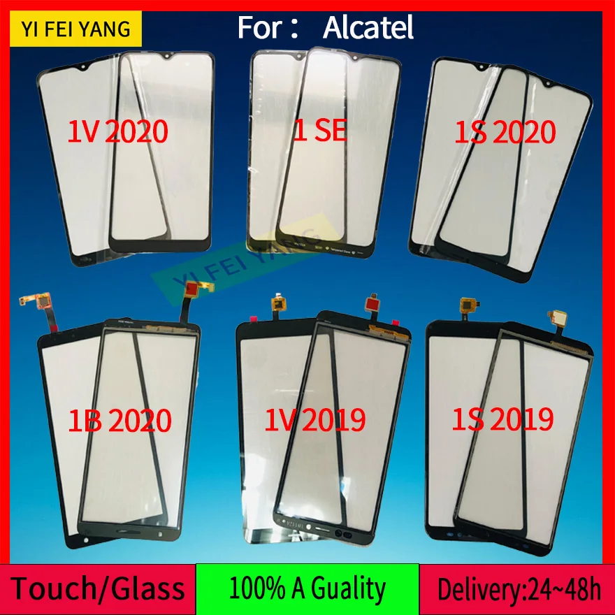 Touch Screen for Alcatel, LCD Display, Front Glass Outer Panel 10PCs, 1V, 1S, 1B, 1SE, 2020, 2019, OT5030 U, 5030D, 5030F