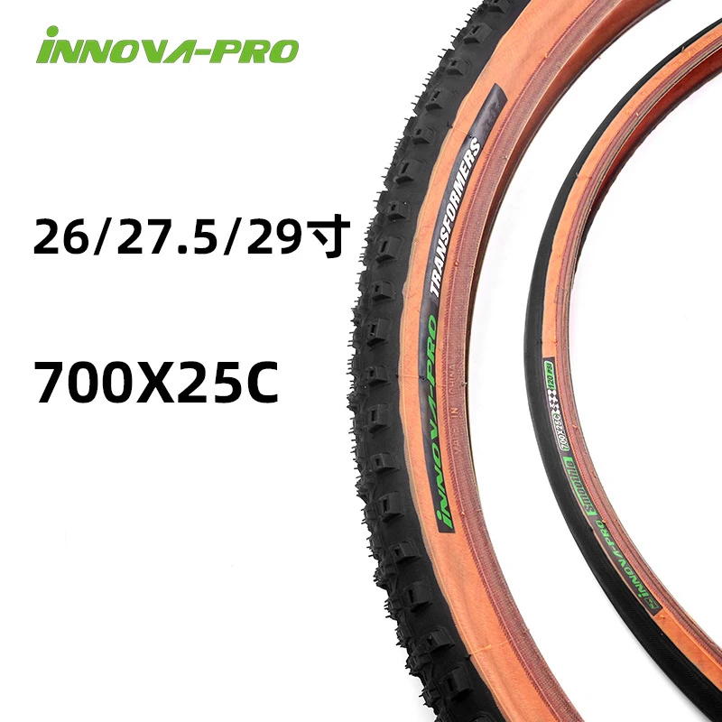 INNOVA Bicycle Tire 16/26/27.5/29/700*25C Mountain Bike Road Bike Puncture-proof Tyre 35-65PSI Folding Bicycle Tire Accessories